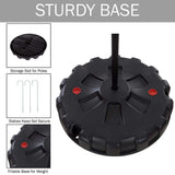 Hey! Play! Portable Tetherball Complete Outdoor Game Set with Base, Ball, Pump, Cord & Stakes