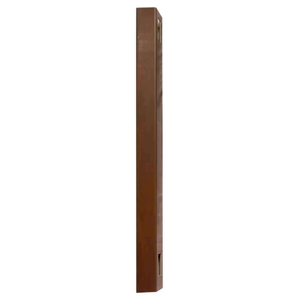 CREATIVE SURFACES Woodgrain Vinyl Hickory Fence Post with Aluminum Insert, 5x5x8 ft.