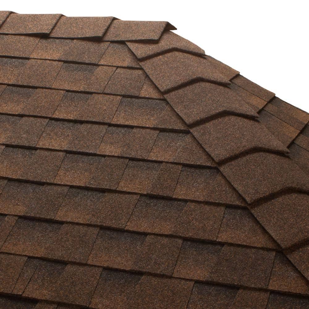 GAF TimberCrest Hickory/Sedona Sunset Bullnose Hip and Ridge Cap Shingles - 20 lin. ft.
