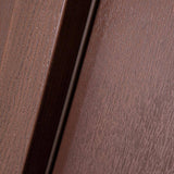 Steves & Sons Regency 36 in. x 80 in. 3/4-6 Lite Clear Glass LHOS Hickory Stain Mahogany Fiberglass Prehung Front Door