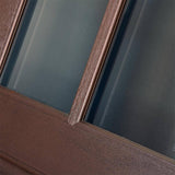 Steves & Sons Regency 36 in. x 80 in. 3/4-6 Lite Clear Glass LHOS Hickory Stain Mahogany Fiberglass Prehung Front Door