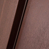 Steves & Sons Regency 64 in. x 80 in. 3/4-6 Lite Clear Glass Left-Hand Hickory Stain Mahogany-Grain Fiberglass Prehung Front Door with Double 12 in. Sidelites