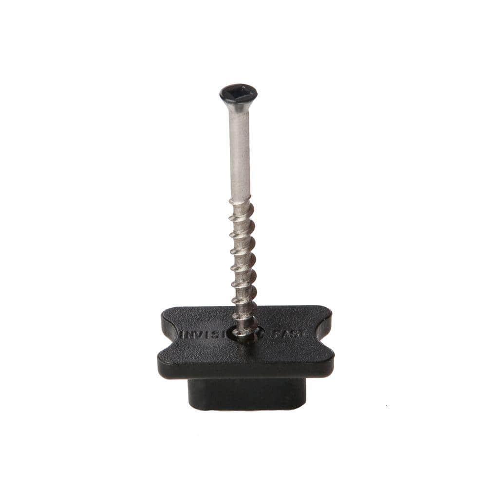 Black TXB Biscuit Style Hidden Deck Fastener with Pre-Set Trim Head Screws (500-Piece)