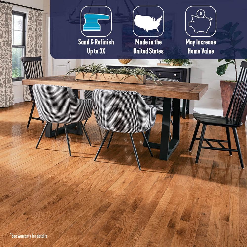 Bruce Plano Marsh Oak 3/4 in. T x 3-1/4 in. W x Varying Length Solid Hardwood Flooring (22 sq.ft./ctn)
