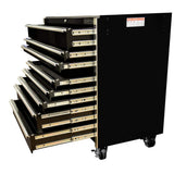 Extreme Tools THD Series 55 in. 12-Drawer Roller Cabinet Tool Chest in Black