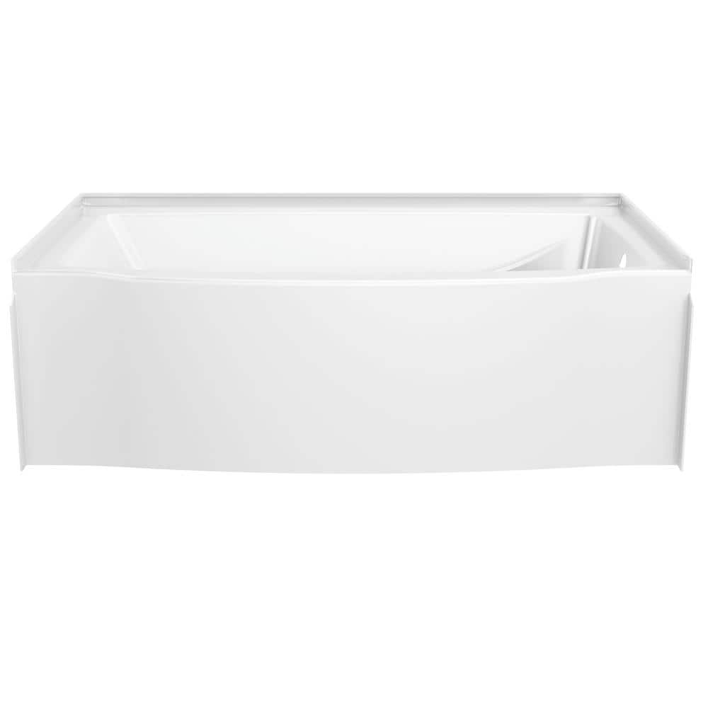 Delta Classic 500 Curve 60 in. x 32 in. Soaking Bathtub with Right Drain in High Gloss White