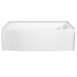 Delta Classic 500 Curve 60 in. x 32 in. Soaking Bathtub with Right Drain in High Gloss White