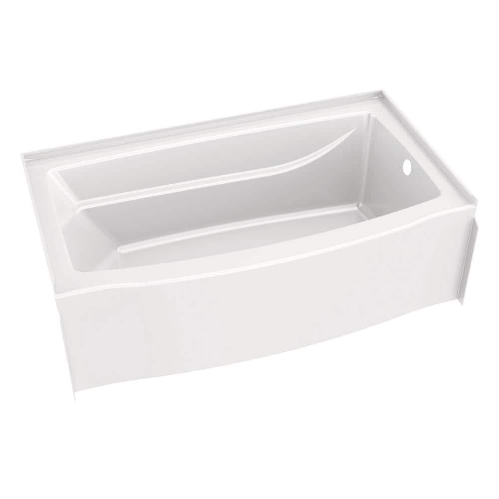 Delta Classic 500 Curve 60 in. x 32 in. Soaking Bathtub with Right Drain in High Gloss White