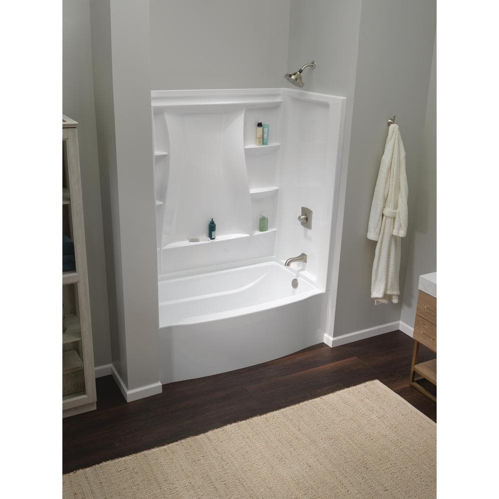 Delta Classic 500 Curve 60 in. x 32 in. Soaking Bathtub with Right Drain in High Gloss White