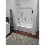 Delta Classic 500 60 in. x 30 in. Alcove Left-Drain Bathtub and 3-Piece Wall Surrounds, High Gloss White