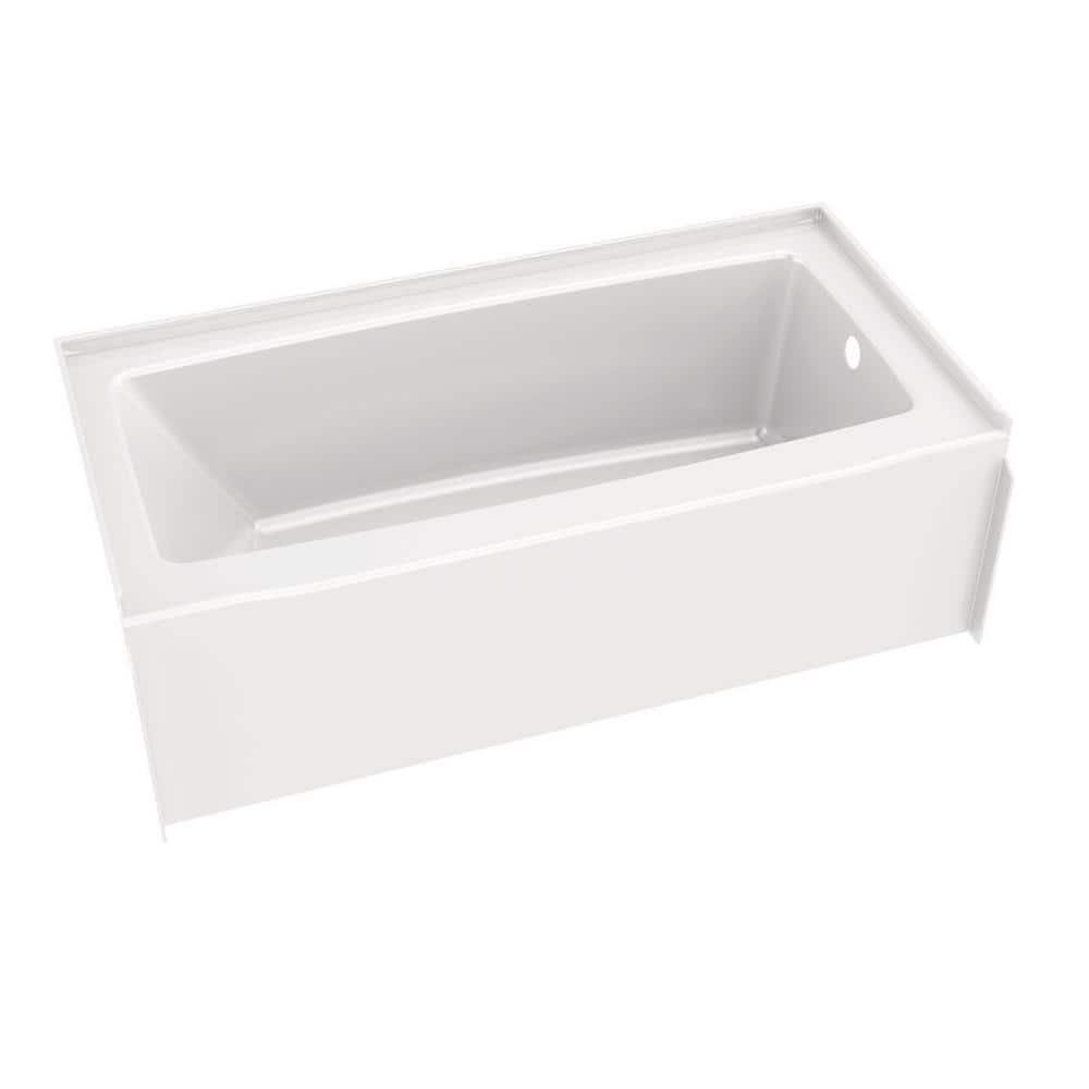 Delta Classic 500 60 in. x 30 in. Alcove Right-Drain Bathtub and 3-Piece Wall Surrounds, High Gloss White