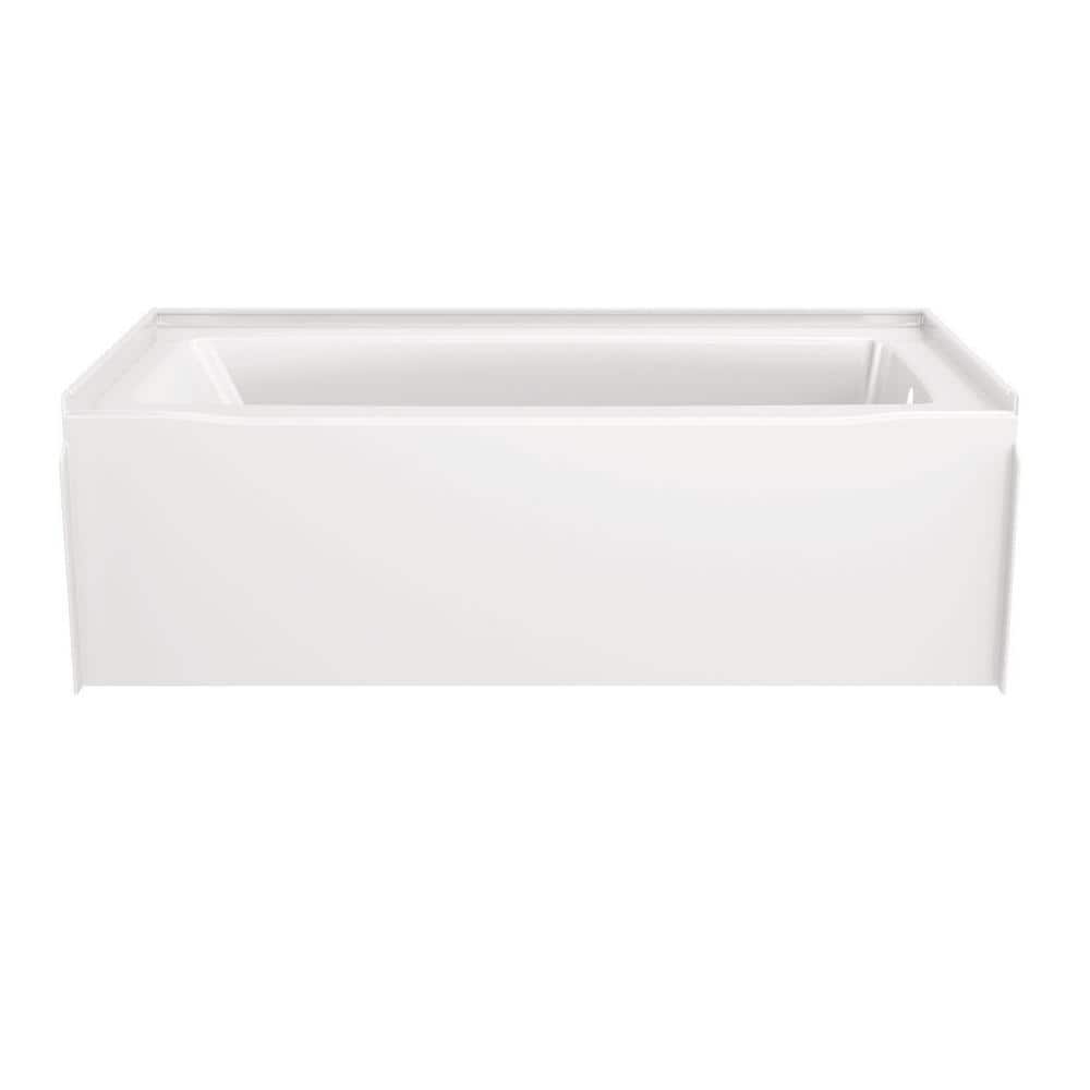 Delta Classic 500 60 in. x 30 in. Alcove Right-Drain Bathtub and 3-Piece Wall Surrounds, High Gloss White