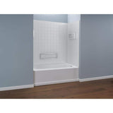 Delta Distinction 60 in. W x 60 in. H Three-Piece Glue-Up Tub Surround in High Gloss White