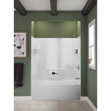 Delta Distinction 60 in. W x 60 in. H Three-Piece Glue-Up Tub Surround in High Gloss White