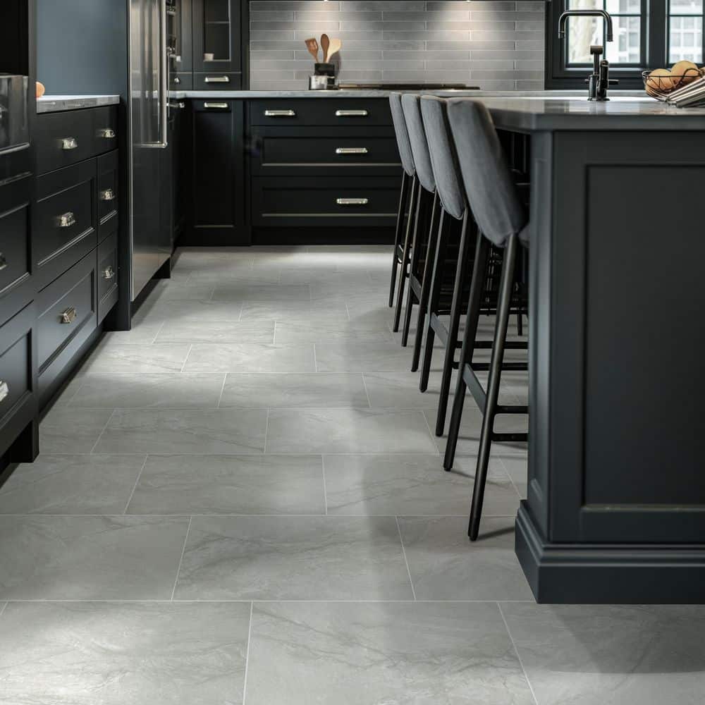 MSI Hillside Gray 12 in. x 24 in. Matte Porcelain Stone Look Floor and Wall Tile (16 sq. ft./Case)
