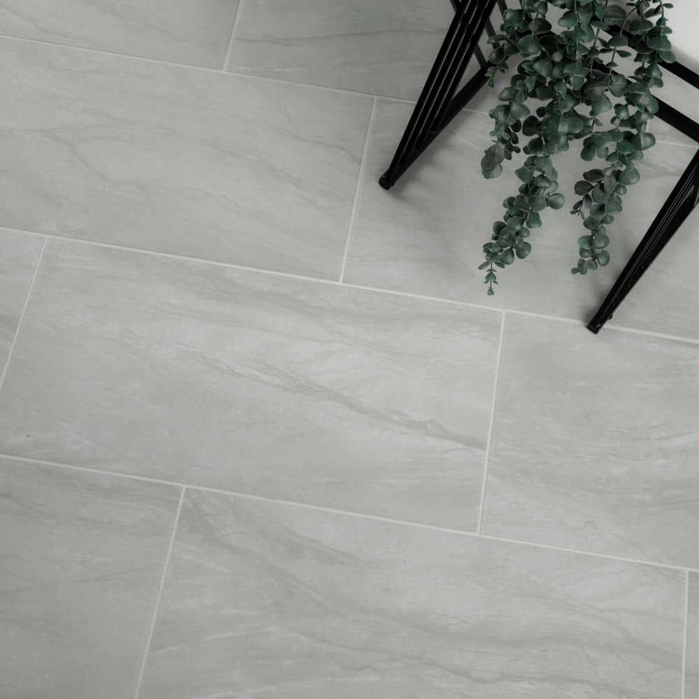 MSI Hillside Gray 12 in. x 24 in. Matte Porcelain Stone Look Floor and Wall Tile (16 sq. ft./Case)