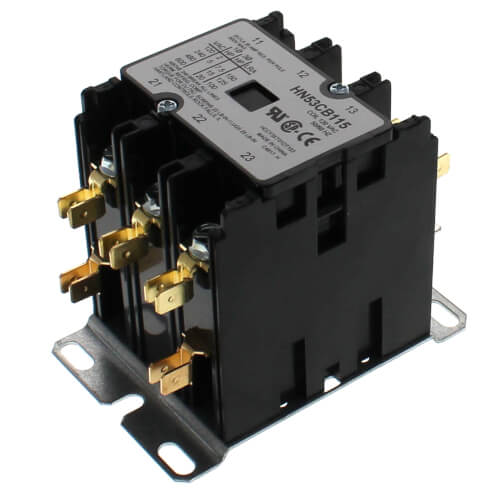 Carrier HN53CB115 contactor - front view (Voltage: 115V; Product Type: Contactor)