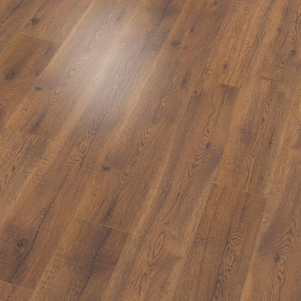 Pergo Outlast+ Hobbs Amber Hickory 12 mm T x 7.4 in. W Waterproof Laminate Wood Flooring (19.63 sq.ft./case)