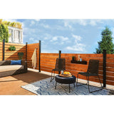 HOFT 24 in. Black Large Steel Planter