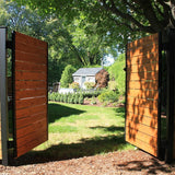HOFT Gate Frame Kit 71 in. Black Aluminum for Horizontal Boards (hinges and locks sold separately)