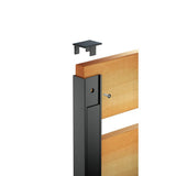 HOFT Gate Frame Kit 71 in. Black Aluminum for Horizontal Boards (hinges and locks sold separately)