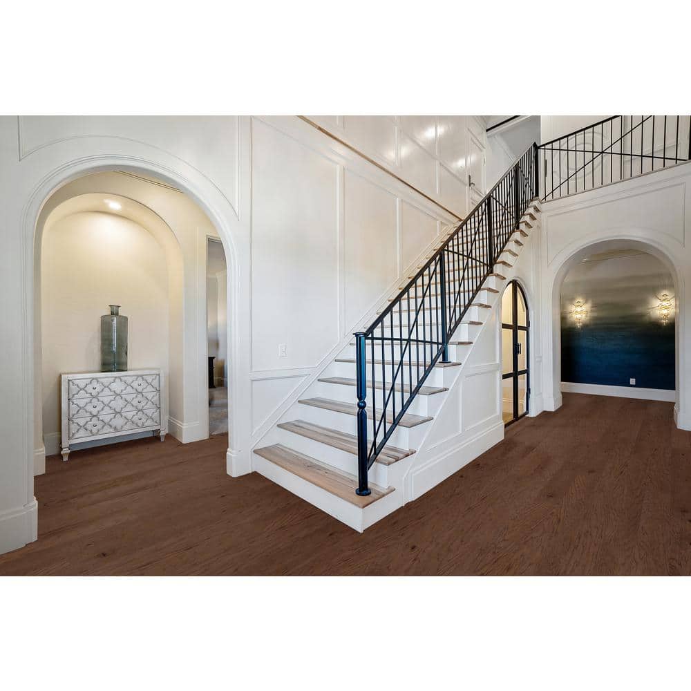 ASPEN FLOORING Holland Hickory 3/8 in. T x 6.5 in. W Tongue and Groove Light Distressed Engineered Hardwood Flooring (43.6 sqft/case)