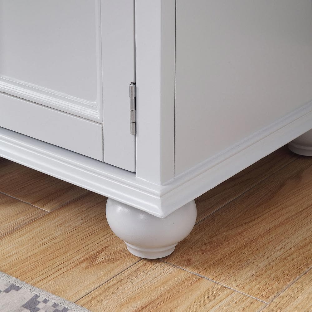 Eviva Hampton 36 in. W x 22 in. D x 34 in. H Bathroom Vanity in Gray with White Carrara Marble Top and White Undermount Sink