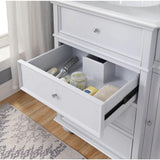 Eviva Hampton 36 in. W x 22 in. D x 34 in. H Bathroom Vanity in Gray with White Carrara Marble Top and White Undermount Sink