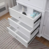 Eviva Hampton 36 in. W x 22 in. D x 34 in. H Bathroom Vanity in White with White Carrara Marble Top and Undermount Sink
