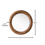 James Martin Vanities Malibu 40" Circular Wall Mirror in Honey Alder