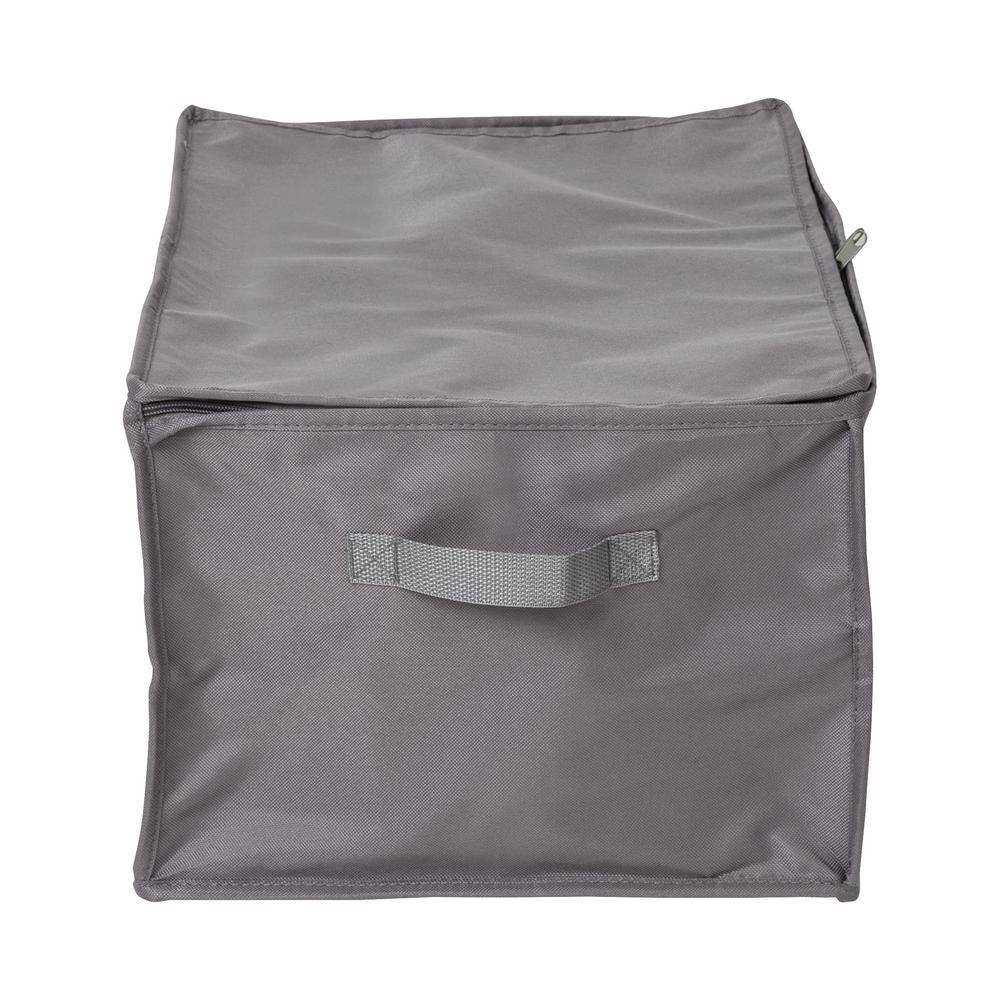 Honey-Can-Do Gray Polyester Stemware Storage Box