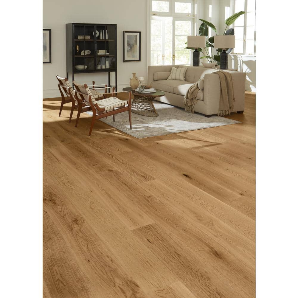 ASPEN FLOORING Honey Comb Hickory 9/16 in T x 8.66 in. W Tongue and Groove Wire Brushed Engineered Hardwood Flooring (31.25 sqft/case)