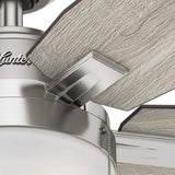 Hunter Antero 46 in. LED Indoor Brushed Nickel Ceiling Fan with Light