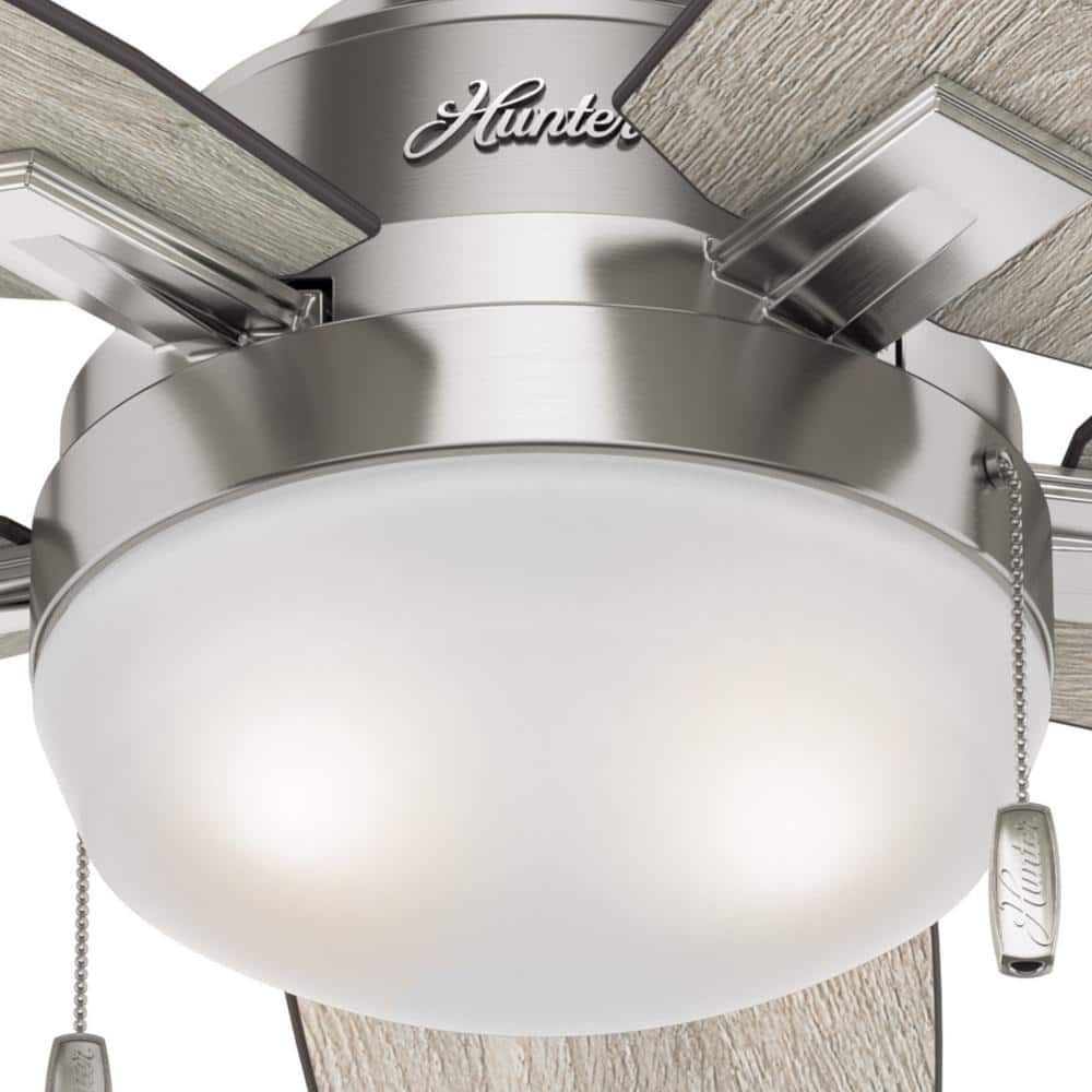 Hunter Antero 46 in. LED Indoor Brushed Nickel Ceiling Fan with Light