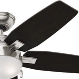 Hunter Antero 46 in. LED Indoor Brushed Nickel Ceiling Fan with Light