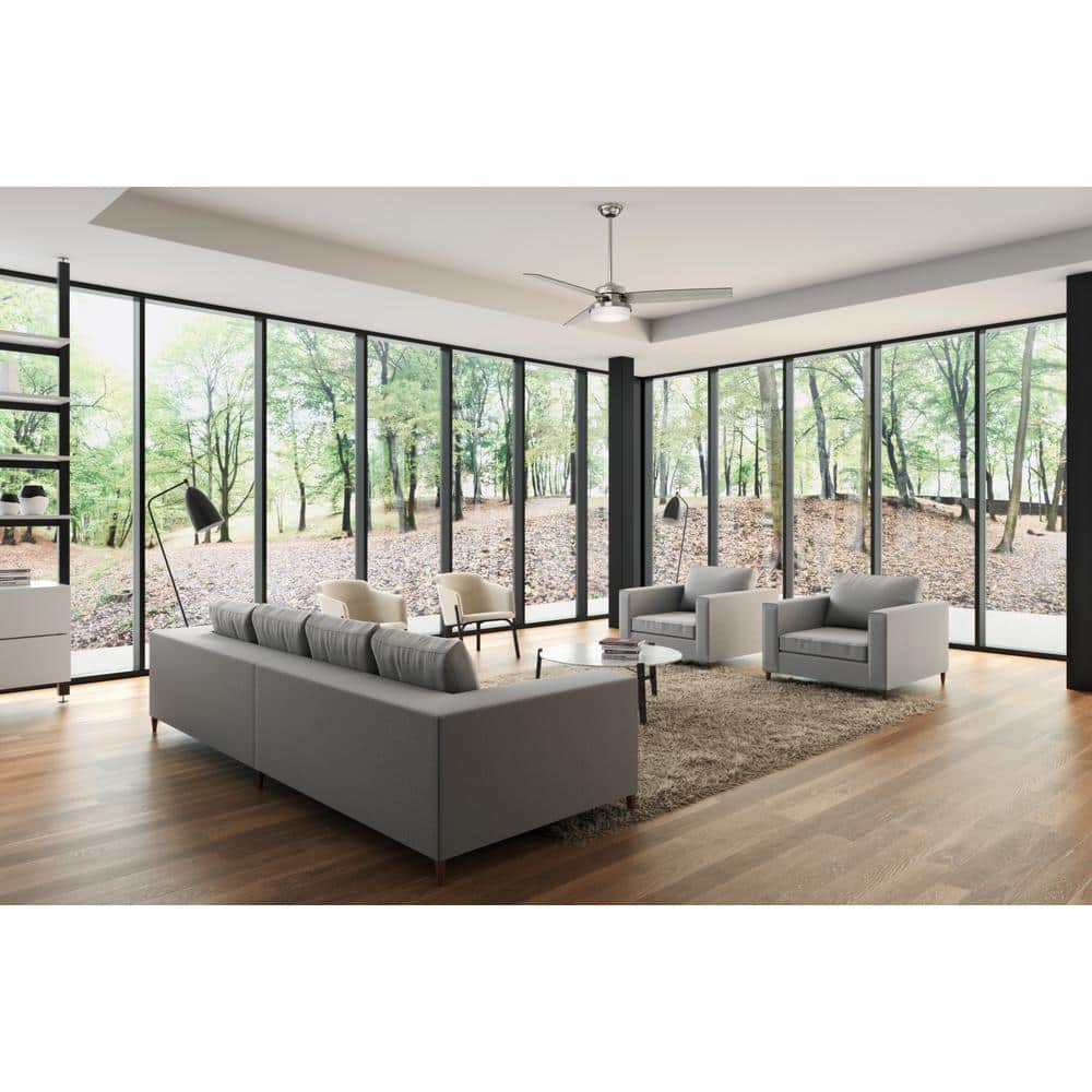 Hunter Sentinel 60-in Fresh White LED Indoor Ceiling Fan with Remote, 3 Blades