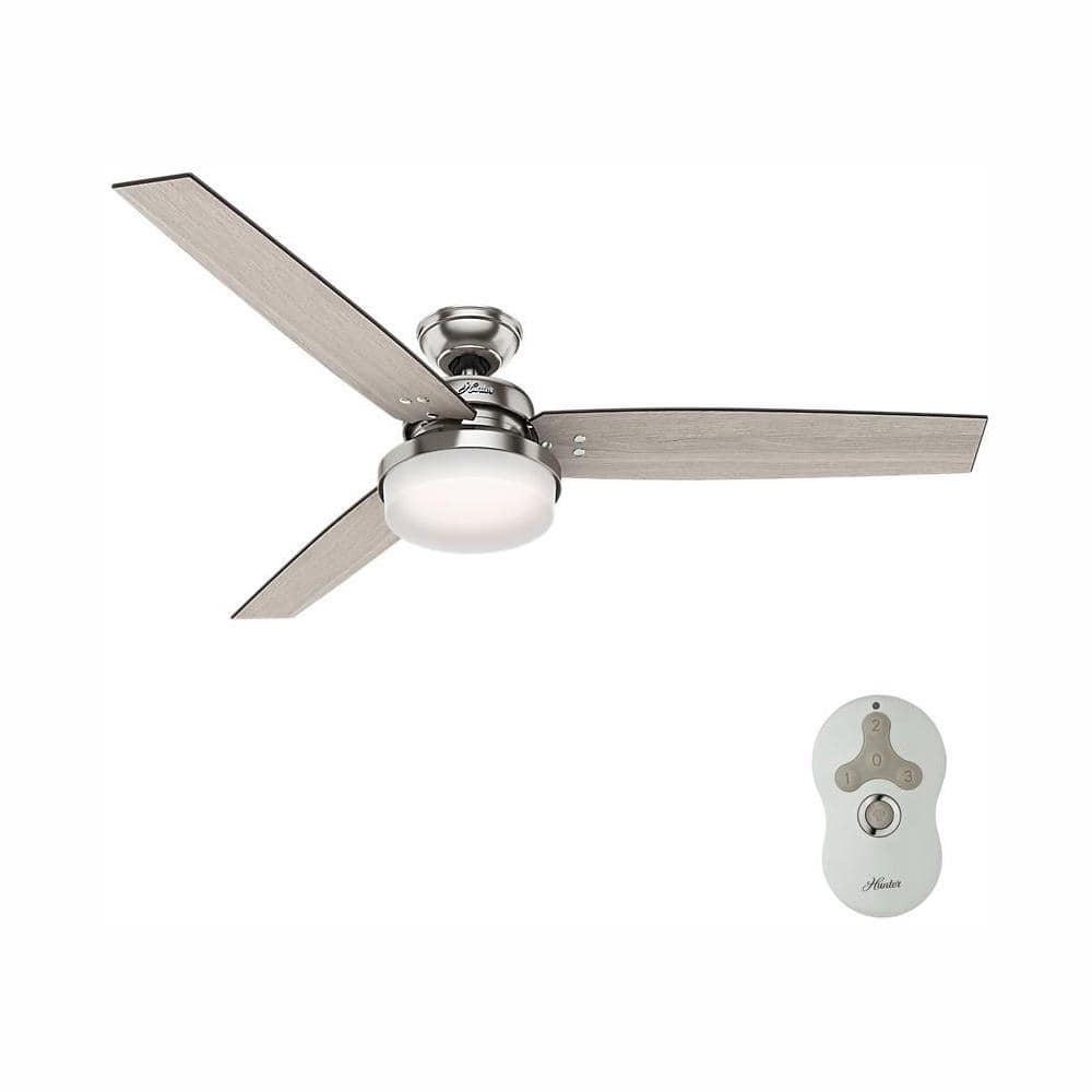 Hunter Sentinel 60-in Fresh White LED Indoor Ceiling Fan with Remote, 3 Blades