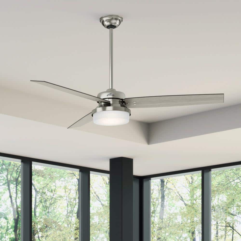 Hunter Sentinel 60-in Fresh White LED Indoor Ceiling Fan with Remote, 3 Blades