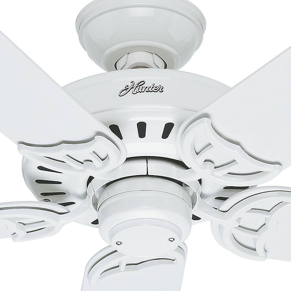 Hunter Bridgeport 52-in White Indoor/Outdoor Ceiling Fan, 5-Blade