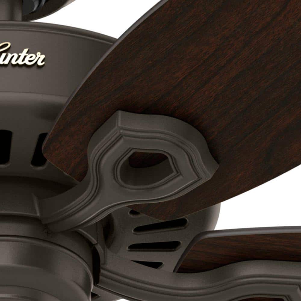 Hunter Builder Elite 52-in New Bronze Indoor/Outdoor Ceiling Fan, 5-Blade, Damp Rated