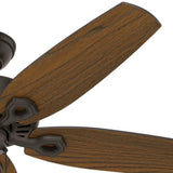 Hunter Builder Elite 52-in New Bronze Indoor/Outdoor Ceiling Fan, 5-Blade, Damp Rated