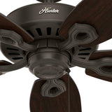 Hunter Builder Elite 52-in New Bronze Indoor/Outdoor Ceiling Fan, 5-Blade, Damp Rated