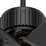 Hunter HFC Industrial 72-in Matte Black Indoor/Outdoor Ceiling Fan with Wall-Mounted Remote, Damp Rated (6-Blade)