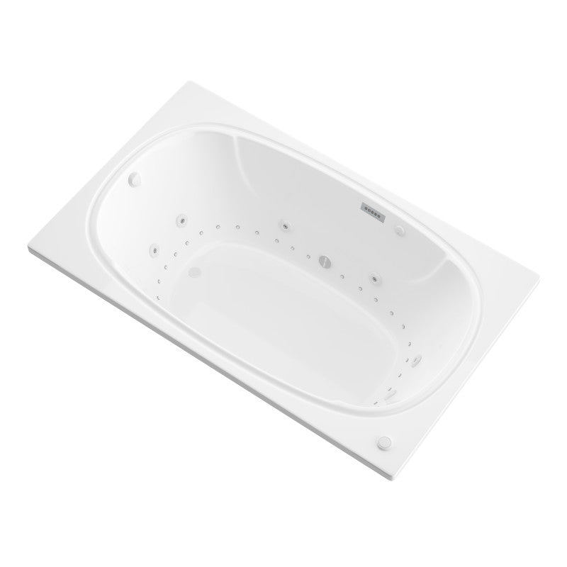 Universal Tubs Peridot 6 ft. Acrylic Rectangular Drop-in Whirlpool & Air Bathtub in White (48 x 78 in)