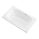 Universal Tubs Peridot 6 ft. Acrylic Rectangular Drop-in Whirlpool & Air Bathtub in White (48 x 78 in)