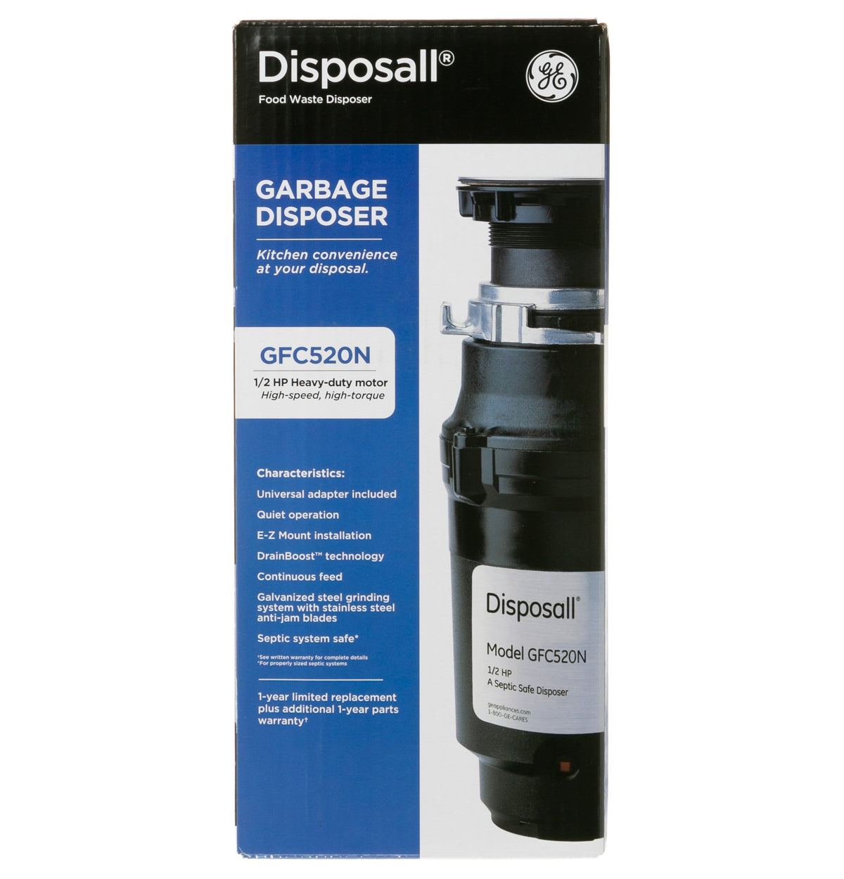 GE Disposall GFC520N 1/2-HP Continuous Feed Garbage Disposer (Non-Corded)