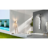 ANZZI Inland Series White 44 in. 2-Spray Shower Panel System with Heavy Rain Showerhead and Body Jets (Valve Included)