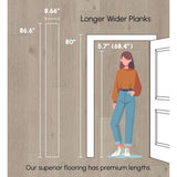 ASPEN FLOORING Ice Caps White Oak 9/16 in. T x 8.66 in. W Tongue and Groove Smooth Engineered Hardwood Flooring (31.25 sqft/case)