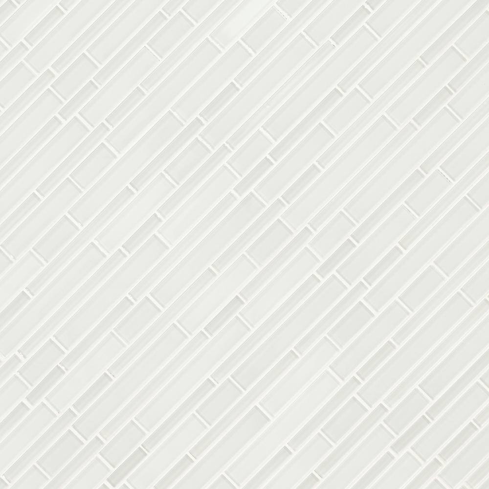 MSI Ice Interlocking 12 in. x 12 in. x 8 mm Glass Mesh-Mounted Mosaic Tile (10 sq. ft./Case)