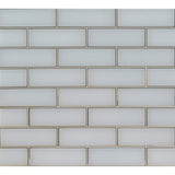 MSI Ice Glossy 4 in. x 12 in. Glass White Subway Tile (2 sq. ft. / Case)